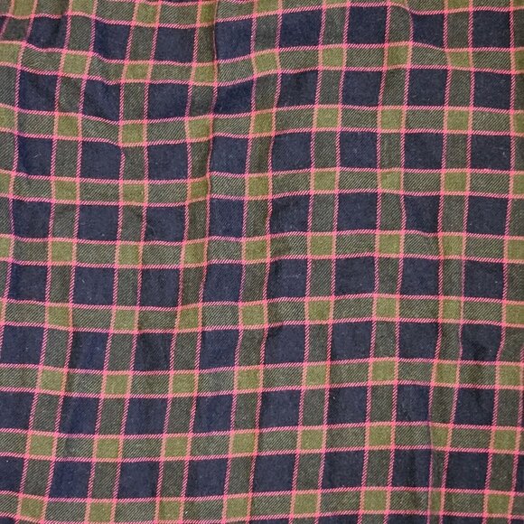 Rails Large Shirt Andi Navy Fuschia Plaid Button Down Flannel Ruffle Collar - Picture 9 of 15